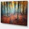 Designart - Red and Yellow Autumn Forest - Landscape Photography Canvas Print